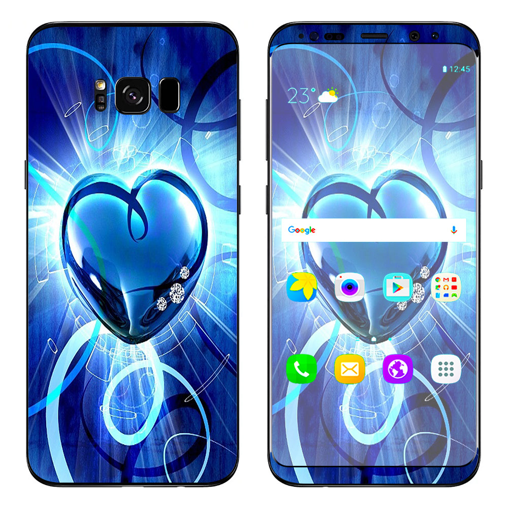  Glowing Heart Samsung Galaxy S8 Skin