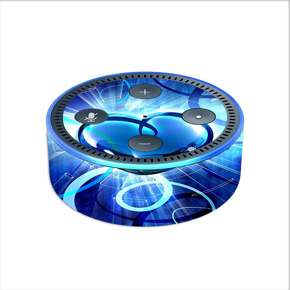  Glowing Heart Amazon Echo Dot 2nd Gen Skin
