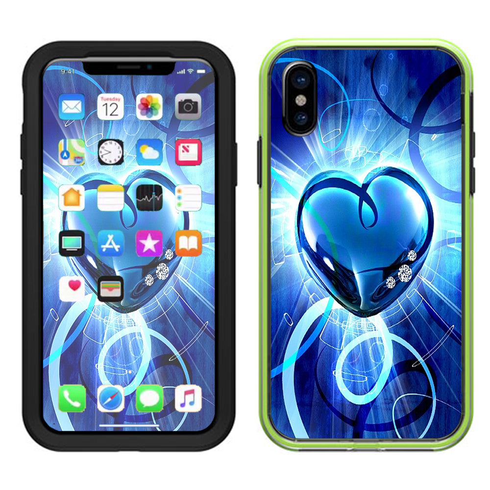  Glowing Heart Lifeproof Slam Case iPhone X Skin