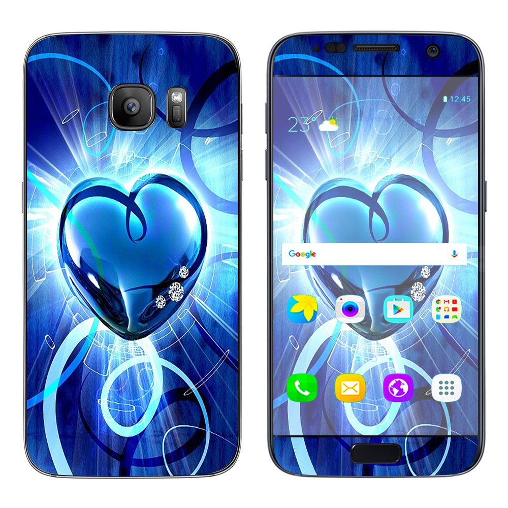  Glowing Heart Samsung Galaxy S7 Skin