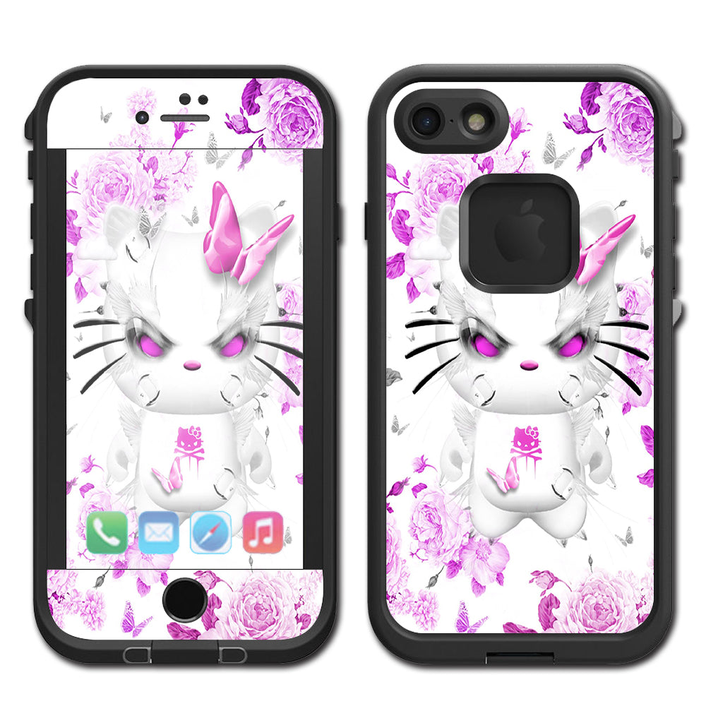  Mean Kitty In Pink Lifeproof Fre iPhone 7 or iPhone 8 Skin