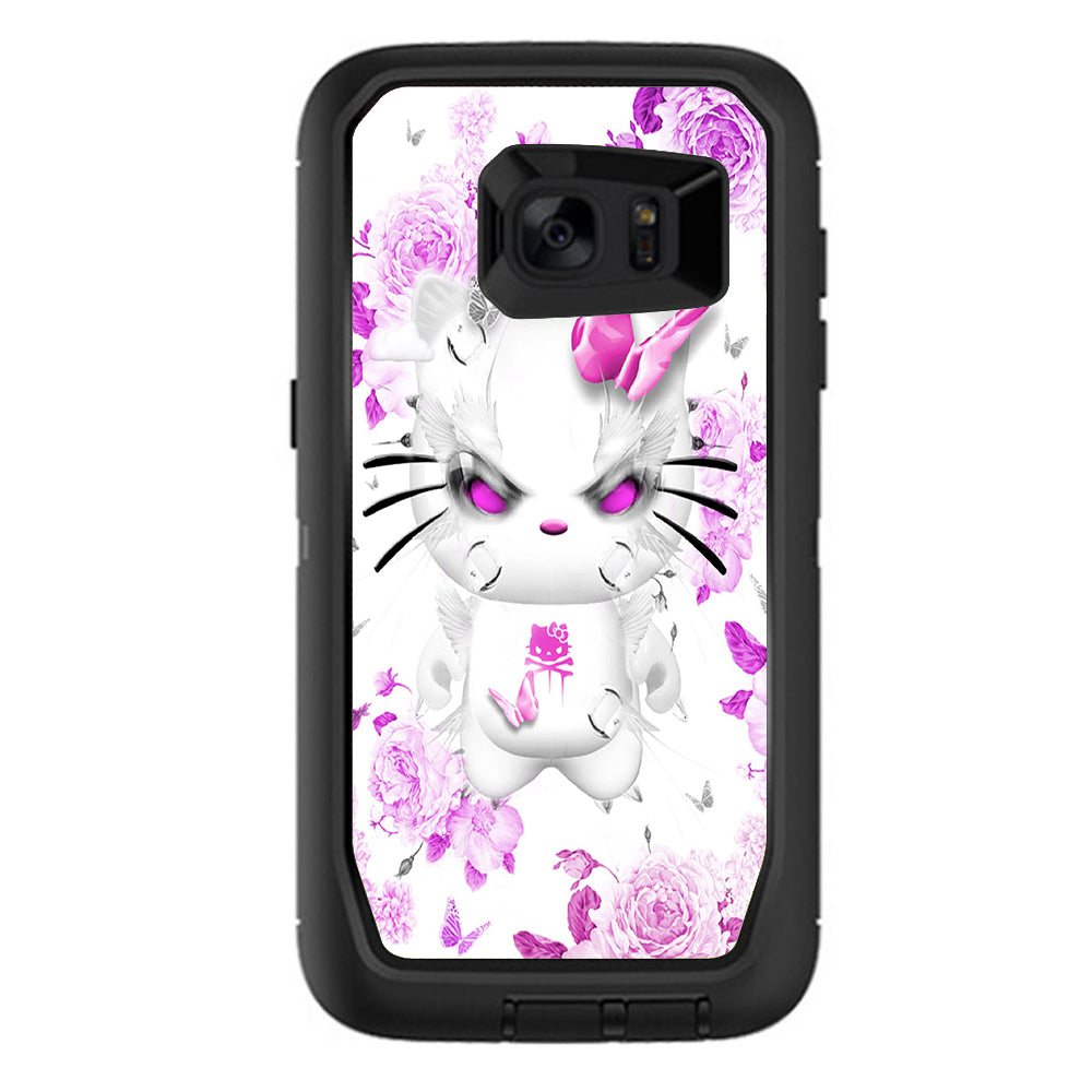  Mean Kitty In Pink Otterbox Defender Samsung Galaxy S7 Edge Skin