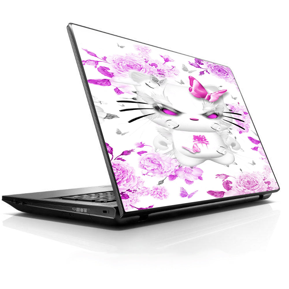  Mean Kitty In Pink Universal 13 to 16 inch wide laptop Skin