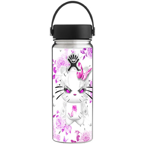  Mean Kitty In Pink Hydroflask 18oz Wide Mouth Skin