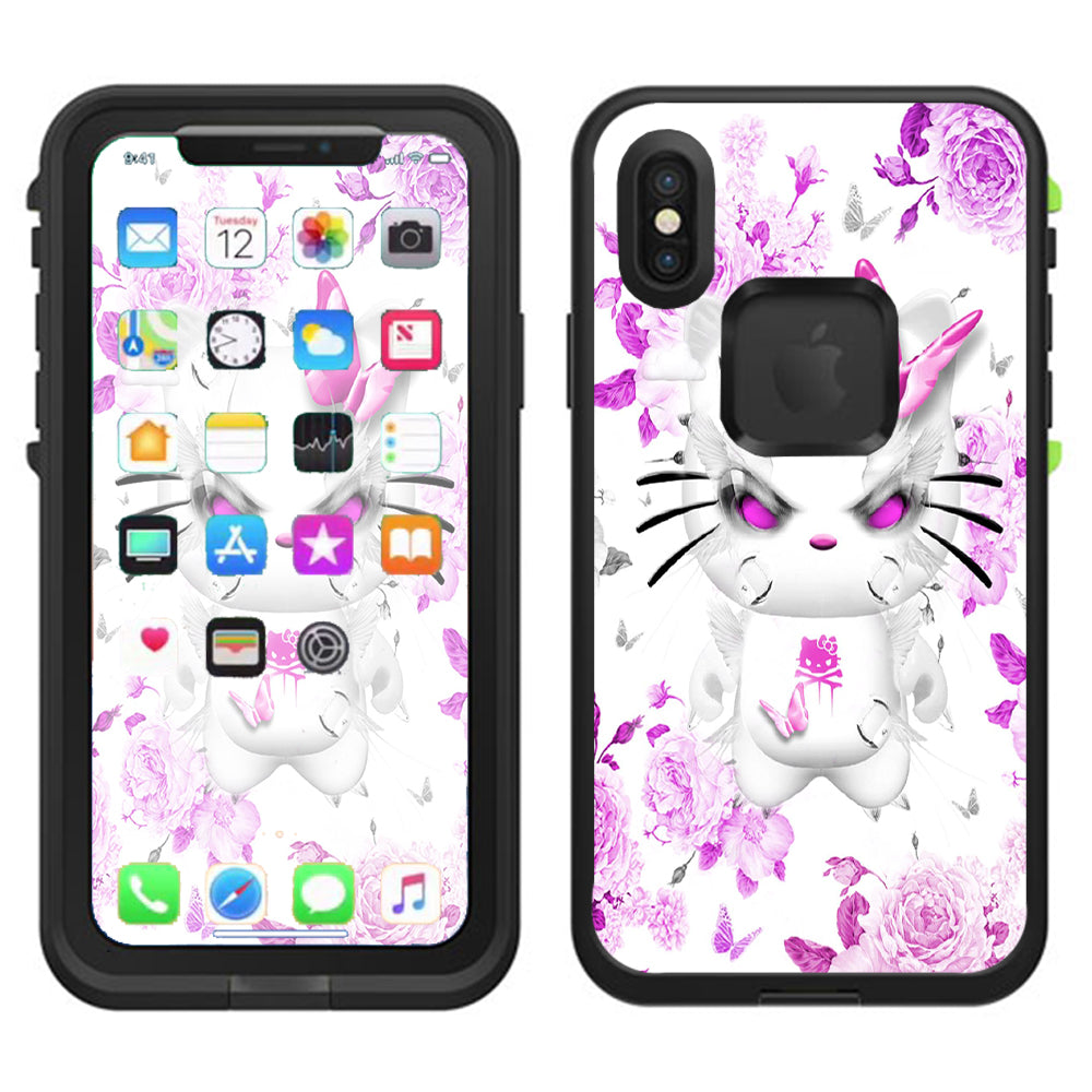  Mean Kitty In Pink Lifeproof Fre Case iPhone X Skin