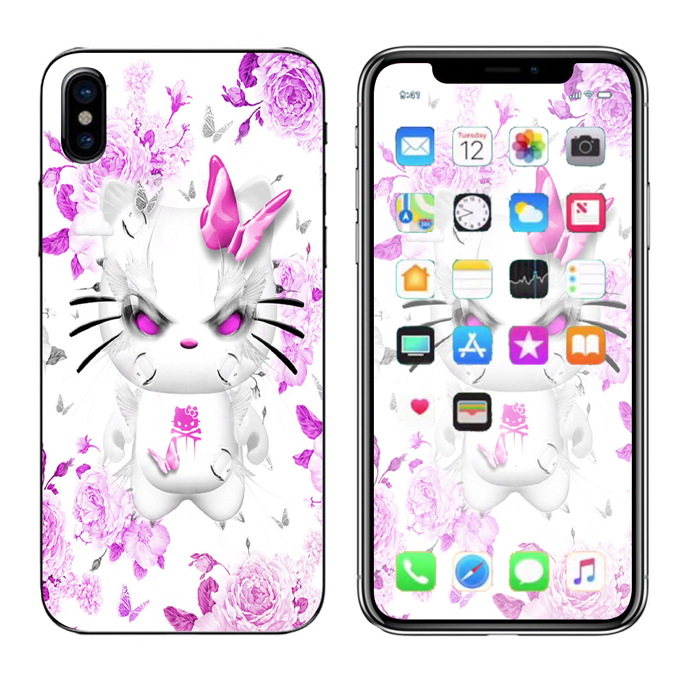  Mean Kitty In Pink Apple iPhone X Skin
