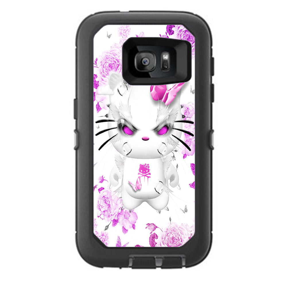 Mean Kitty In Pink Otterbox Defender Samsung Galaxy S7 Skin