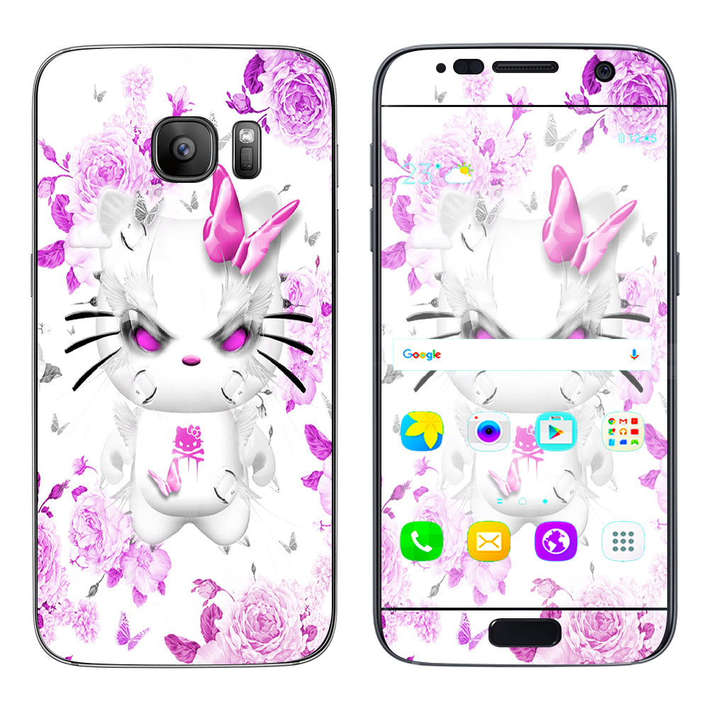  Mean Kitty In Pink Samsung Galaxy S7 Skin
