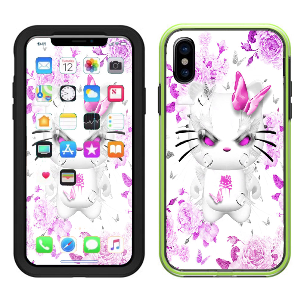  Mean Kitty In Pink Lifeproof Slam Case iPhone X Skin