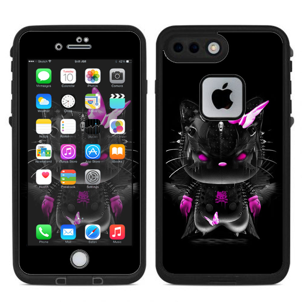  Cute Kitty In Black Lifeproof Fre iPhone 7 Plus or iPhone 8 Plus Skin