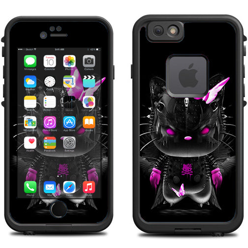  Cute Kitty In Black Lifeproof Fre iPhone 6 Skin