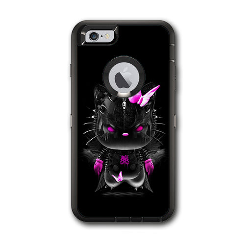  Cute Kitty In Black Otterbox Defender iPhone 6 PLUS Skin