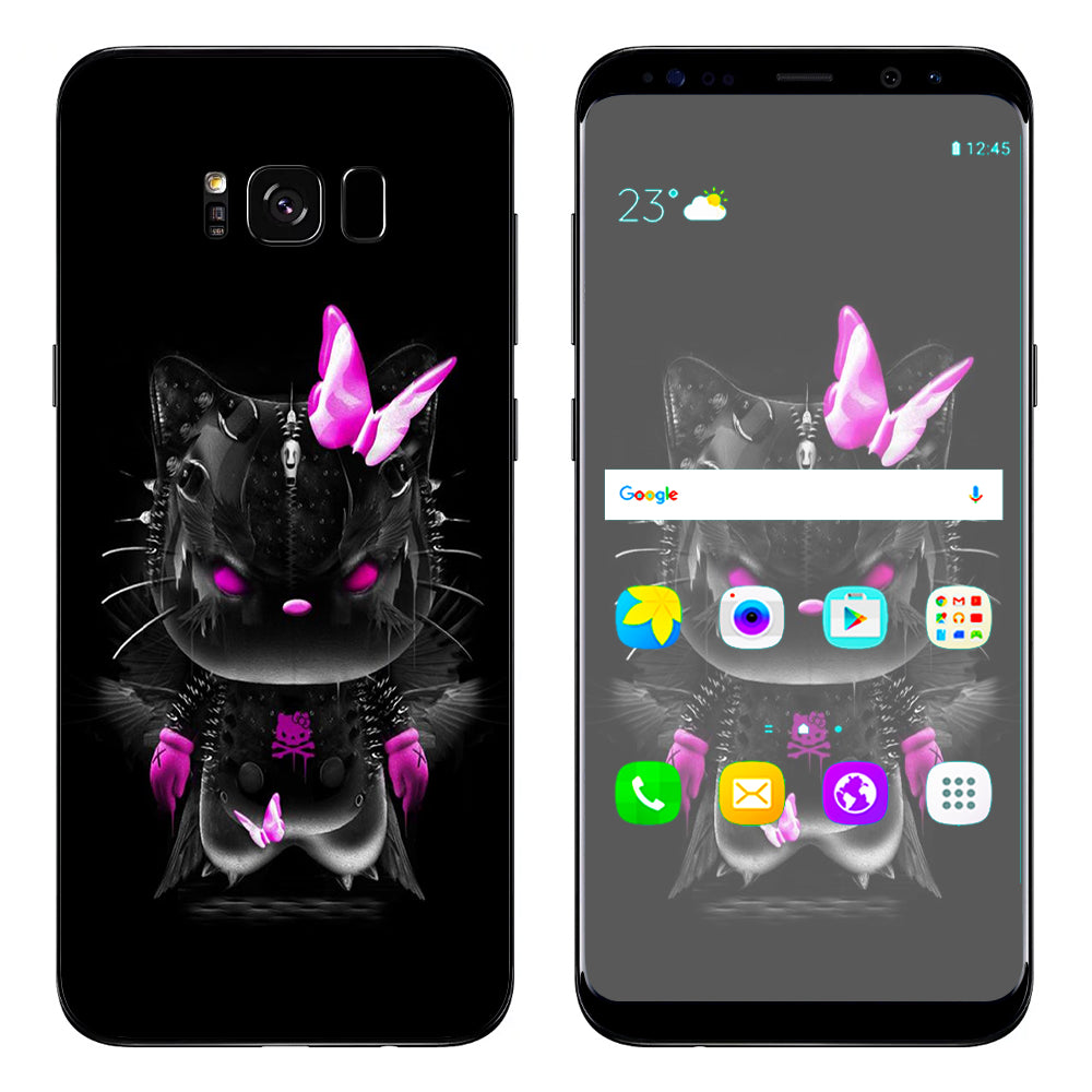  Cute Kitty In Black Samsung Galaxy S8 Skin