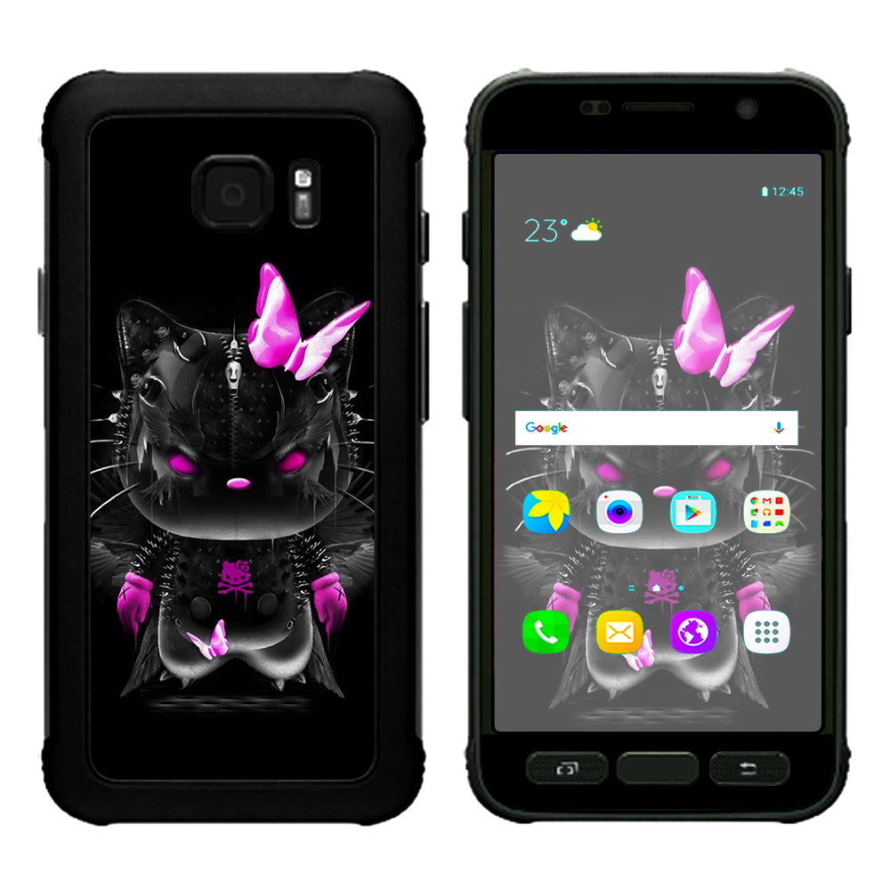  Cute Kitty In Black Samsung Galaxy S7 Active Skin
