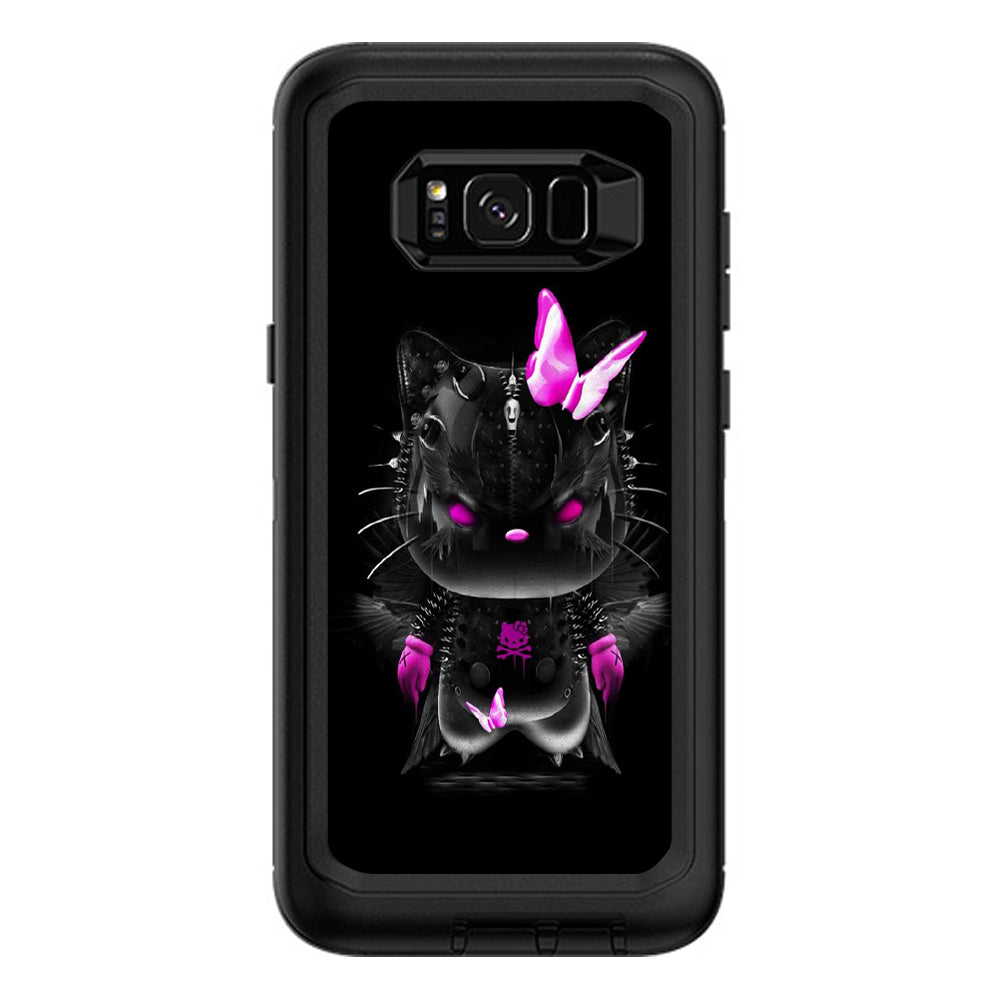  Cute Kitty In Black Otterbox Defender Samsung Galaxy S8 Plus Skin