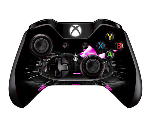  Cute Kitty In Black Microsoft Xbox One Controller Skin