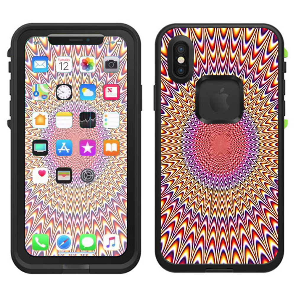  Hipnotic Circle Trippy Lifeproof Fre Case iPhone X Skin