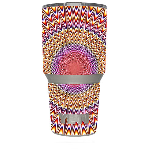  Hipnotic Circle Trippy Yeti 30oz Rambler Tumbler Skin