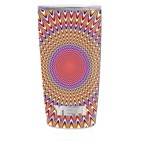  Hipnotic Circle Trippy Yeti 20oz Rambler Tumbler Skin