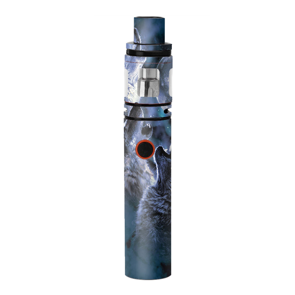  Howling Wolves At Moon Smok Stick V8 Skin