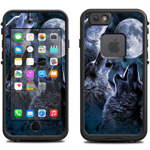  Howling Wolves At Moon Lifeproof Fre iPhone 6 Skin