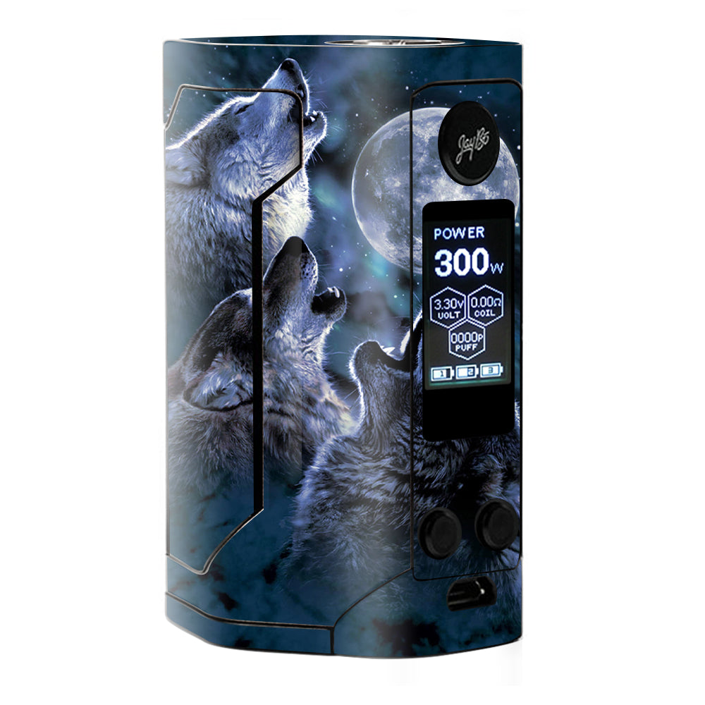  Howling Wolves At Moon Wismec RX Gen 3 Skin