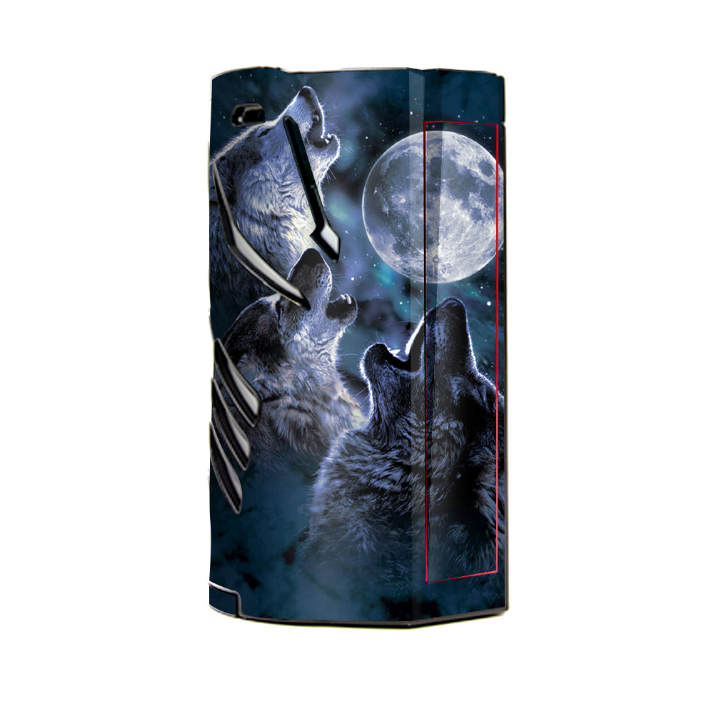 Howling Wolves At Moon T-Priv 3 Smok Skin