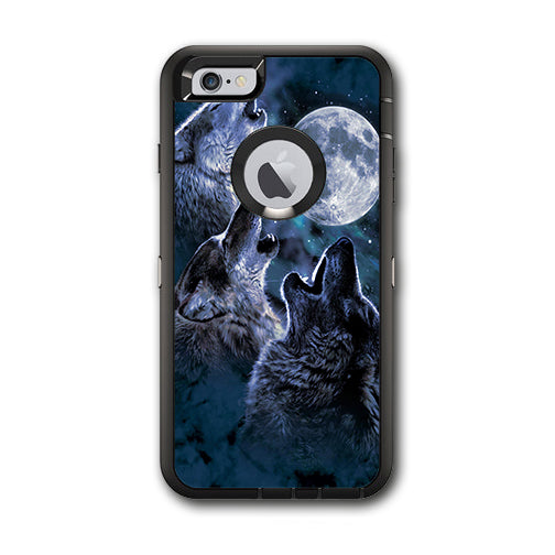  Howling Wolves At Moon Otterbox Defender iPhone 6 PLUS Skin