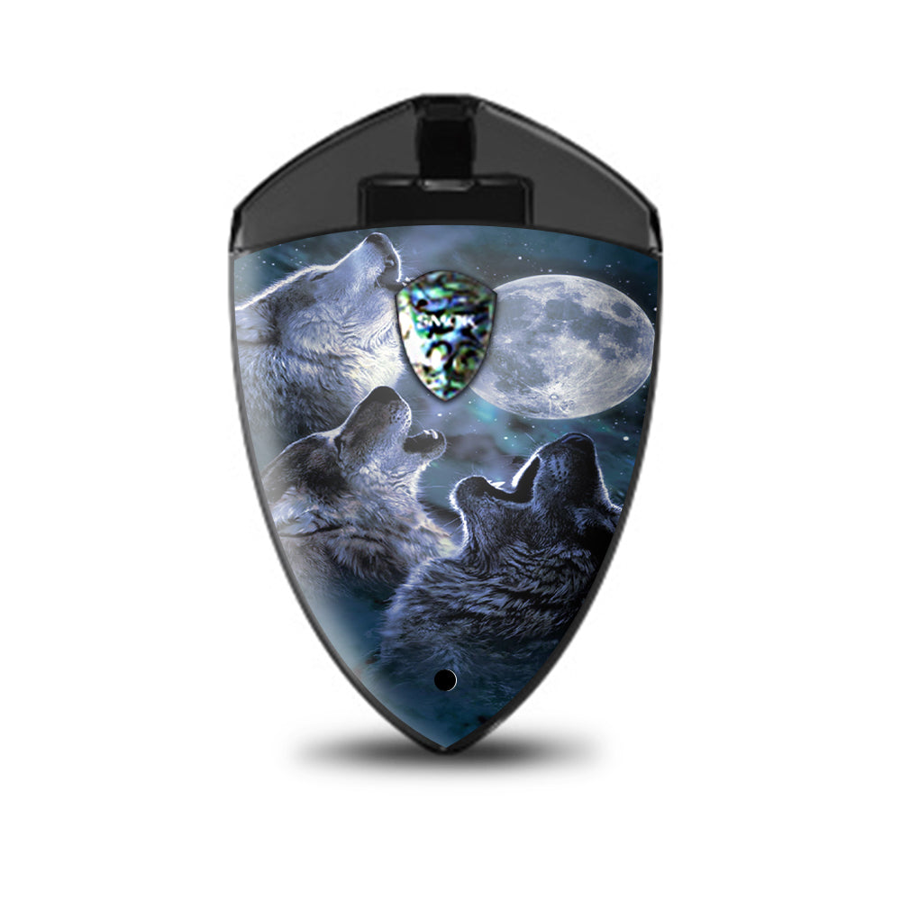  Howling Wolves At Moon Smok Rolo Badge Skin