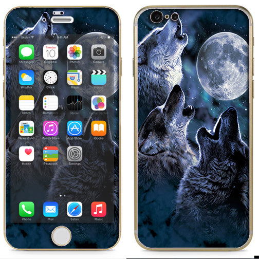  Howling Wolves At Moon Apple iPhone 6 Skin