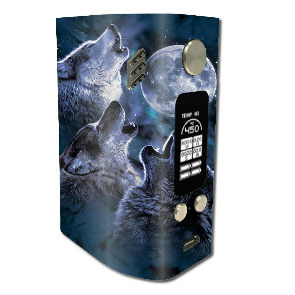  Howling Wolves At Moon Wismec Reuleaux RX300 Skin