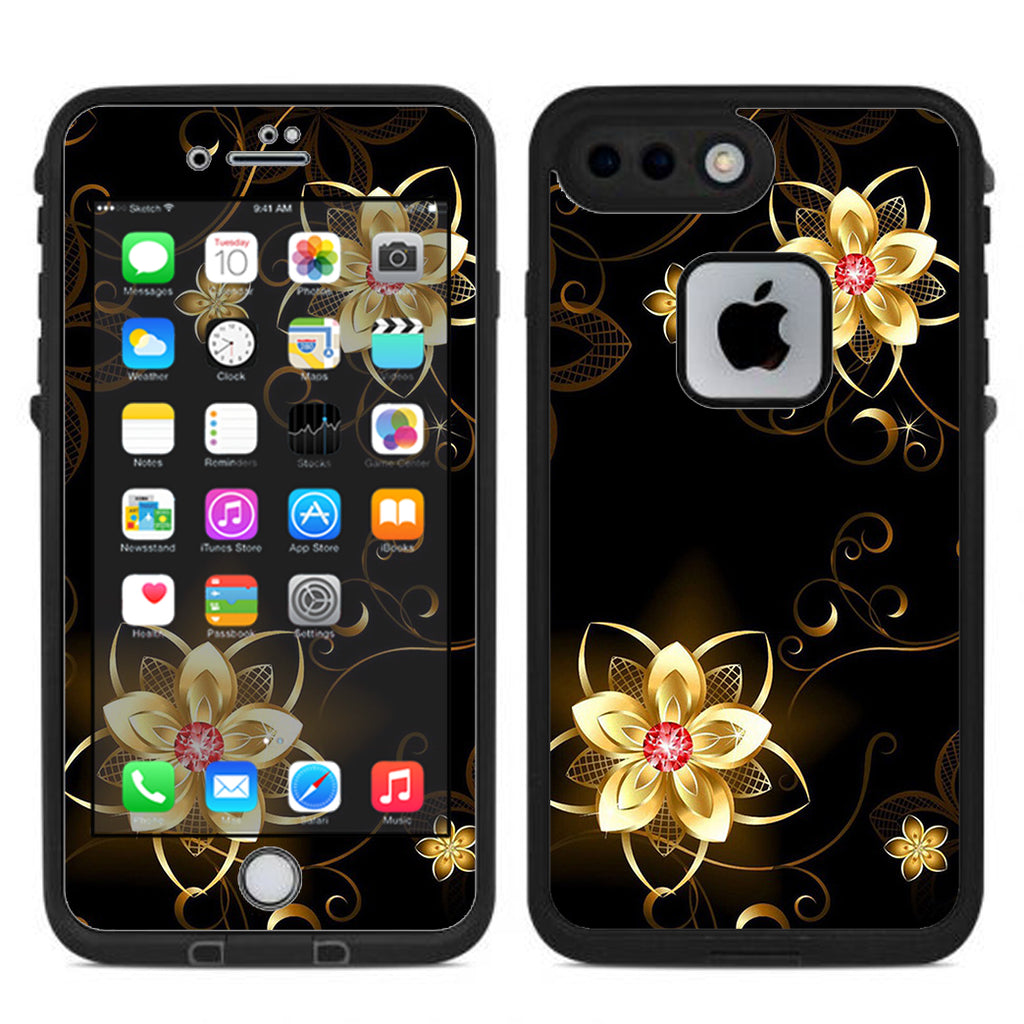  Glowing Flowers Abstract Lifeproof Fre iPhone 7 Plus or iPhone 8 Plus Skin
