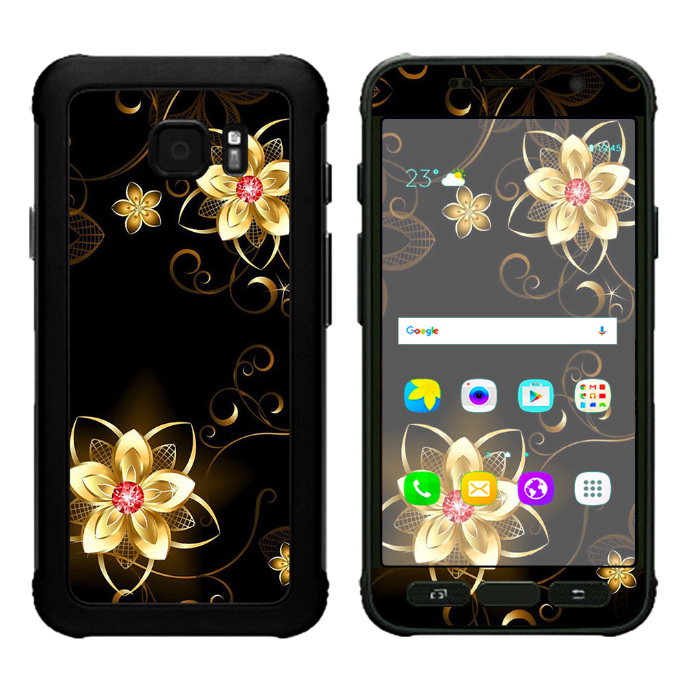  Glowing Flowers Abstract Samsung Galaxy S7 Active Skin