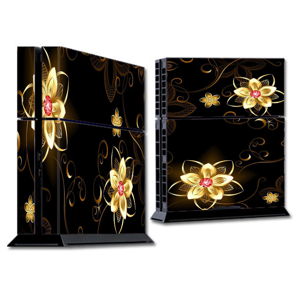  Glowing Flowers Abstract Sony Playstation PS4 Skin