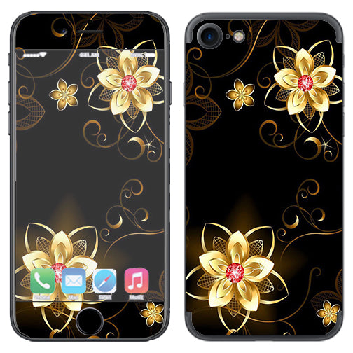  Glowing Flowers Abstract Apple iPhone 7 or iPhone 8 Skin