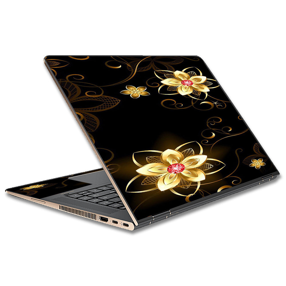  Glowing Flowers Abstract HP Spectre x360 15t Skin