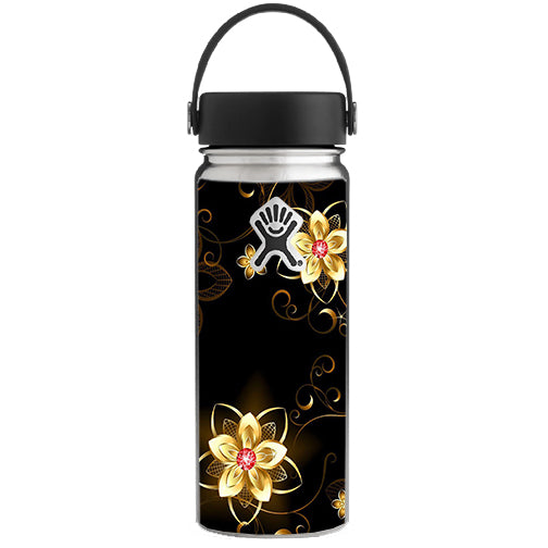  Glowing Flowers Abstract Hydroflask 18oz Wide Mouth Skin