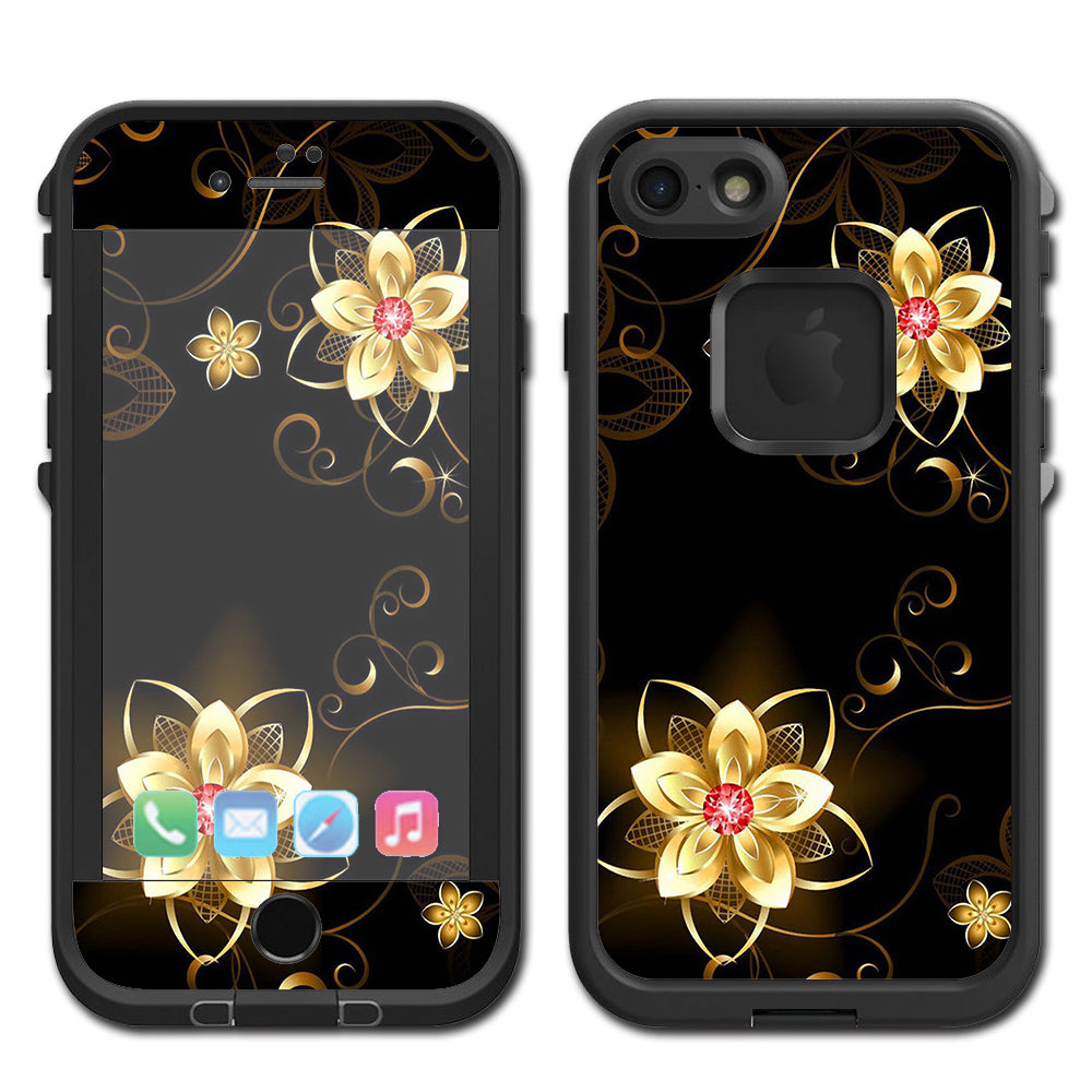  Glowing Flowers Abstract Lifeproof Fre iPhone 7 or iPhone 8 Skin