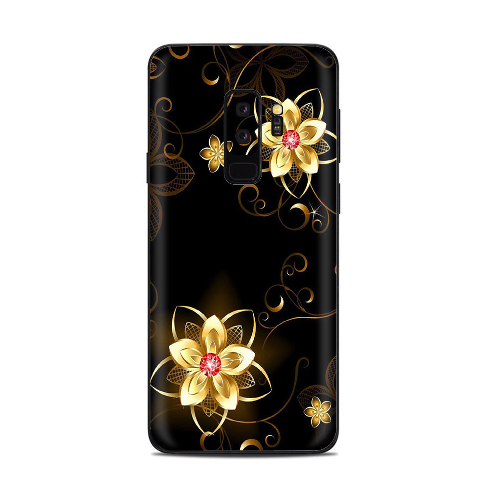  Glowing Flowers Abstract Samsung Galaxy S9 Plus Skin