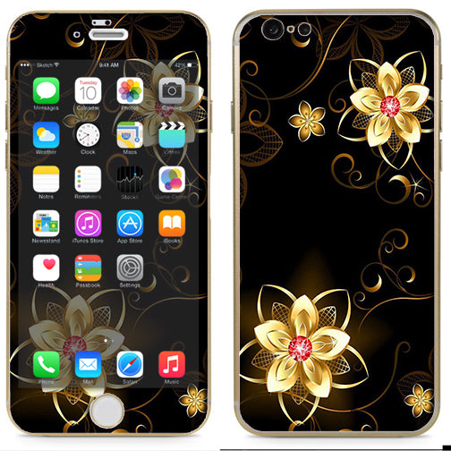  Glowing Flowers Abstract Apple 6 Skin