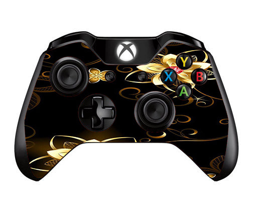  Glowing Flowers Abstract Microsoft Xbox One Controller Skin