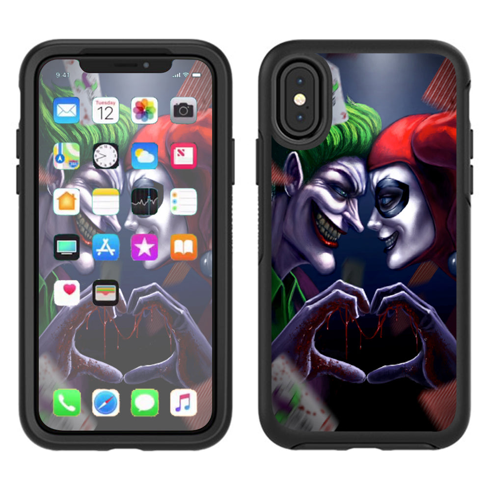  Harleyquin And Joke Love Otterbox Defender Apple iPhone X Skin