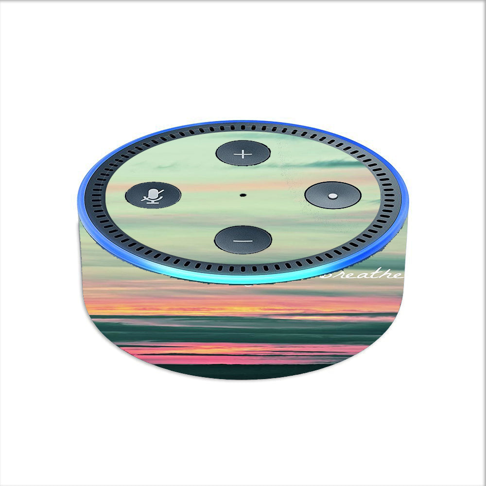  Just Breathe Sunset Scene Amazon Echo Dot 2nd Gen Skin