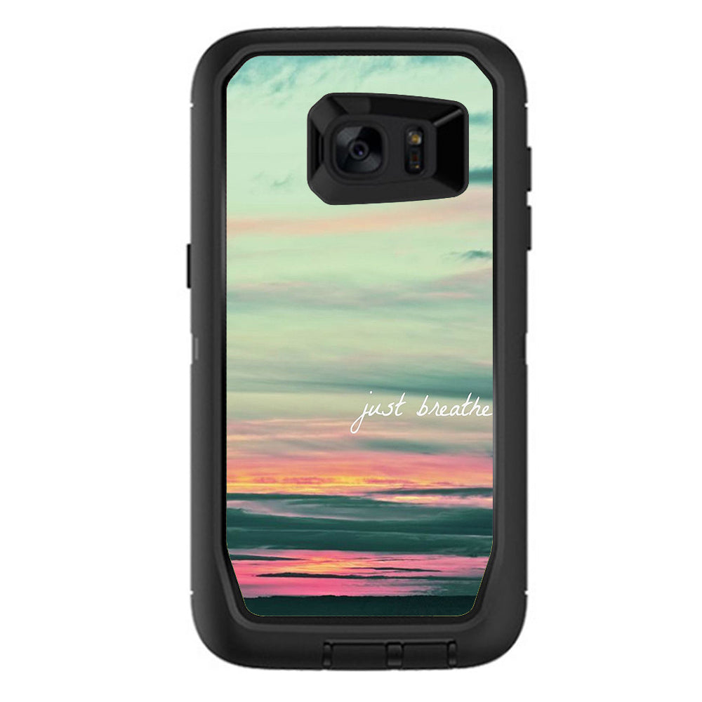  Just Breathe Sunset Scene Otterbox Defender Samsung Galaxy S7 Edge Skin