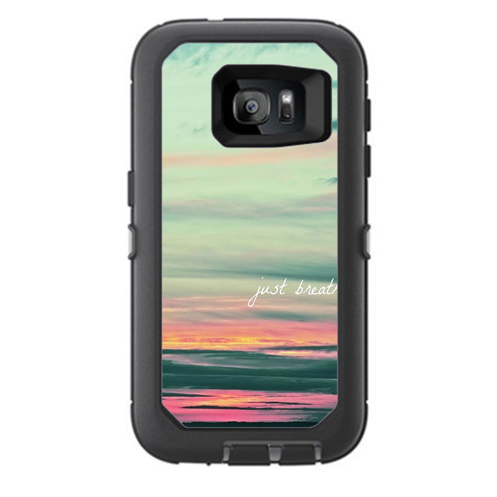  Just Breathe Sunset Scene Otterbox Defender Samsung Galaxy S7 Skin