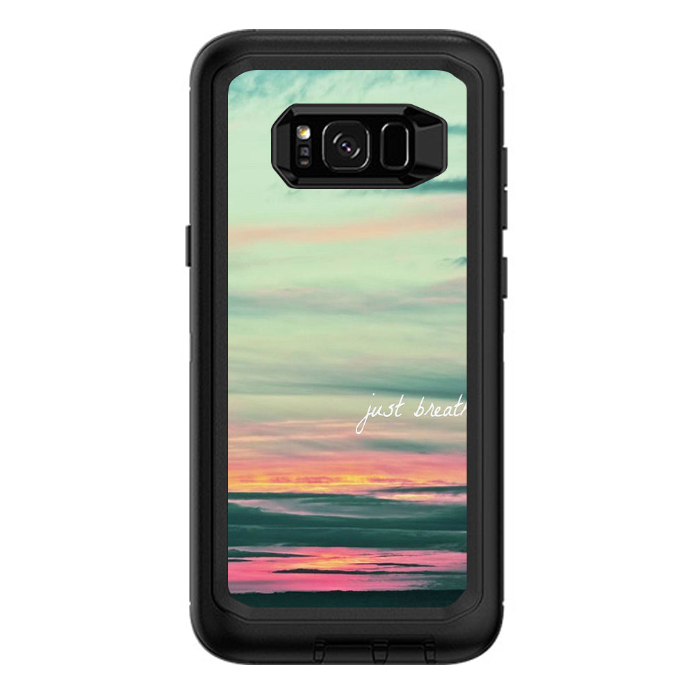  Just Breathe Sunset Scene Otterbox Defender Samsung Galaxy S8 Plus Skin