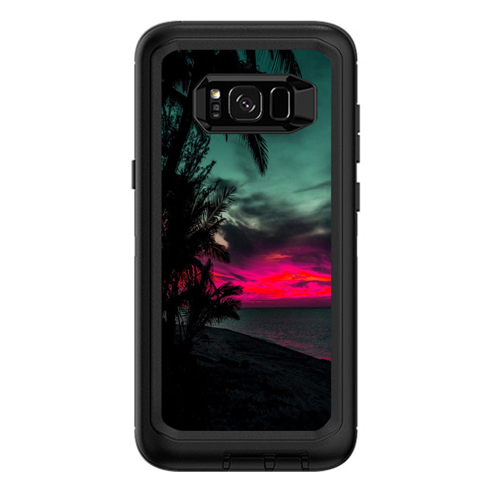  Ocean Sunset Pink Sky  Otterbox Defender Samsung Galaxy S8 Plus Skin