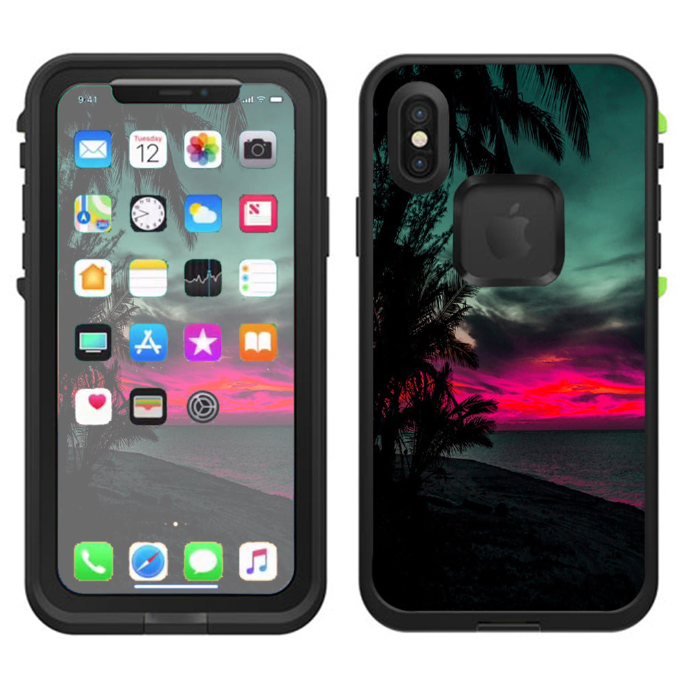  Ocean Sunset Pink Sky  Lifeproof Fre Case iPhone X Skin