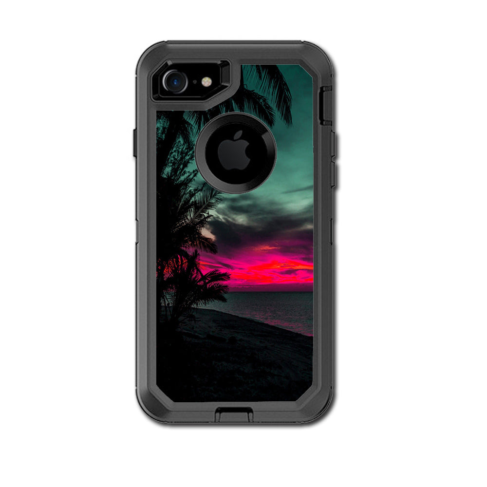  Ocean Sunset Pink Sky Otterbox Defender iPhone 7 or iPhone 8 Skin
