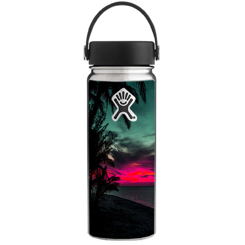  Ocean Sunset Pink Sky Hydroflask 18oz Wide Mouth Skin